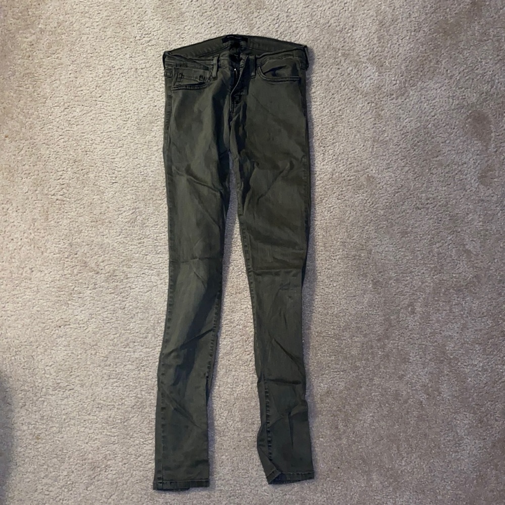 Flying monkey green skinny jeans